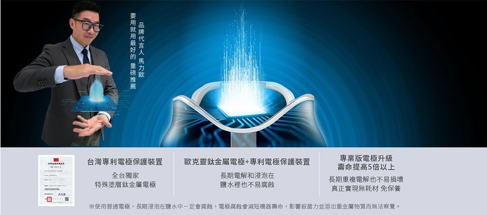 次氯酸水製造機台灣專利電極